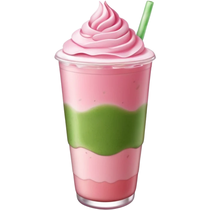 iced strawberry matcha latte emoji