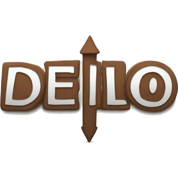 a big sign pointing at itself with the word delio emoji