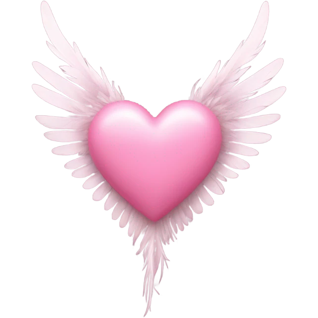 Pink heart with wings in  emoji