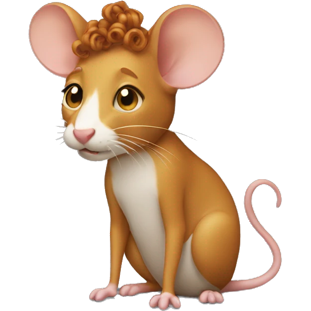 Make a rat with ginger curls emoji