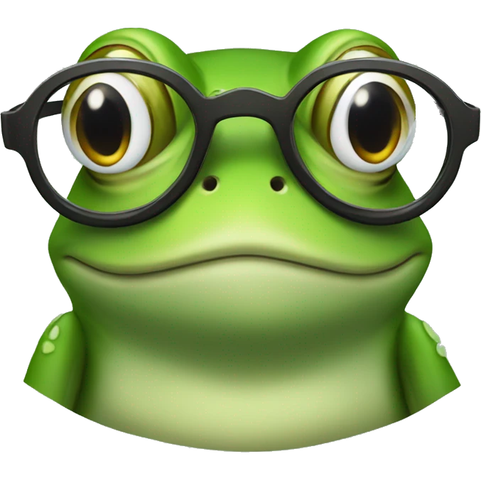 frog with glasses emoji