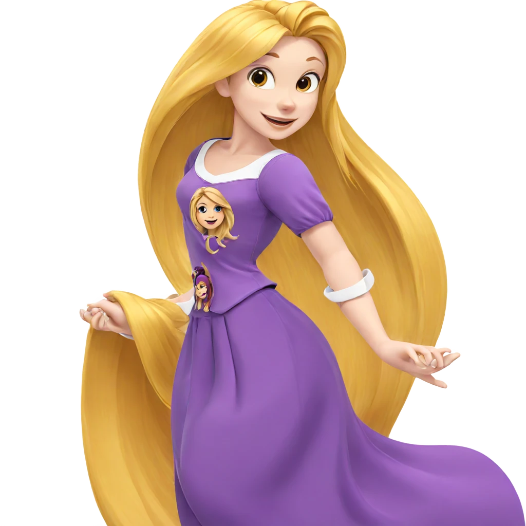 smiling girl with long hair emoji