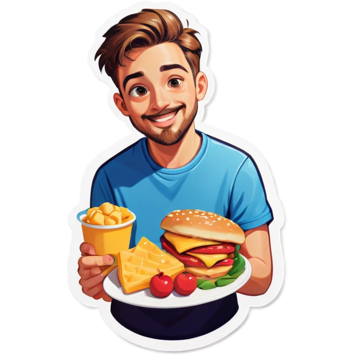 Boyfriend with food emoji