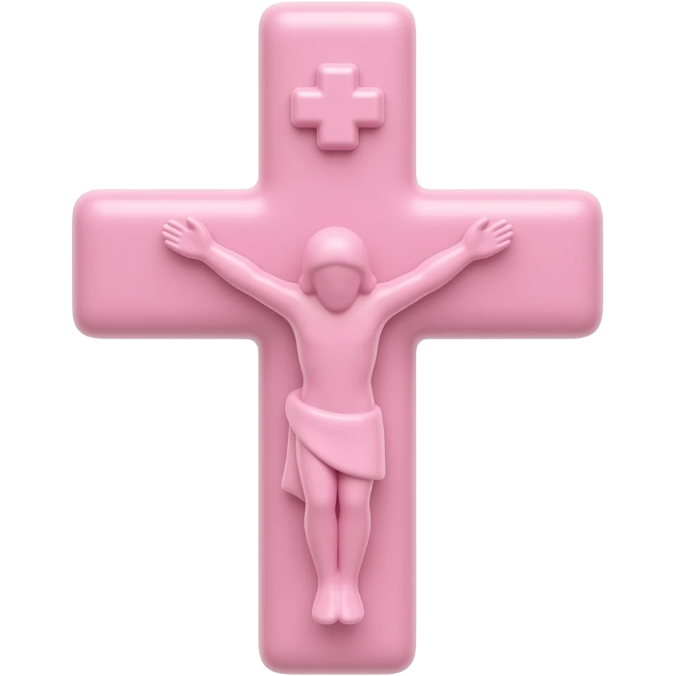 Light pink jesus cross emoji