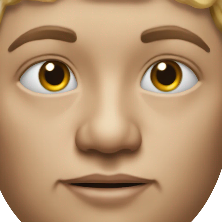 Hyper realistic human head emoji
