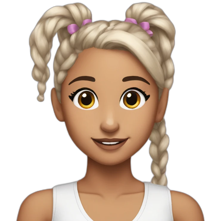 Ariana Grande ponytail heart eyes emoji