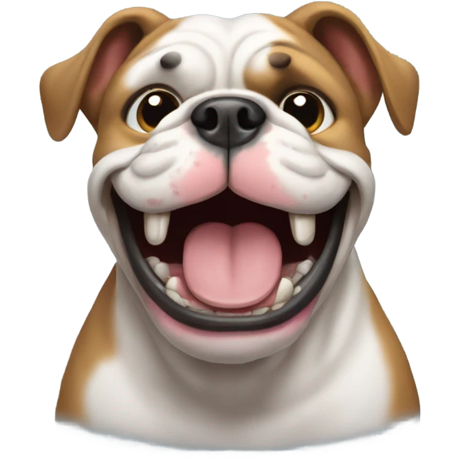Happy Bulldog emoji
