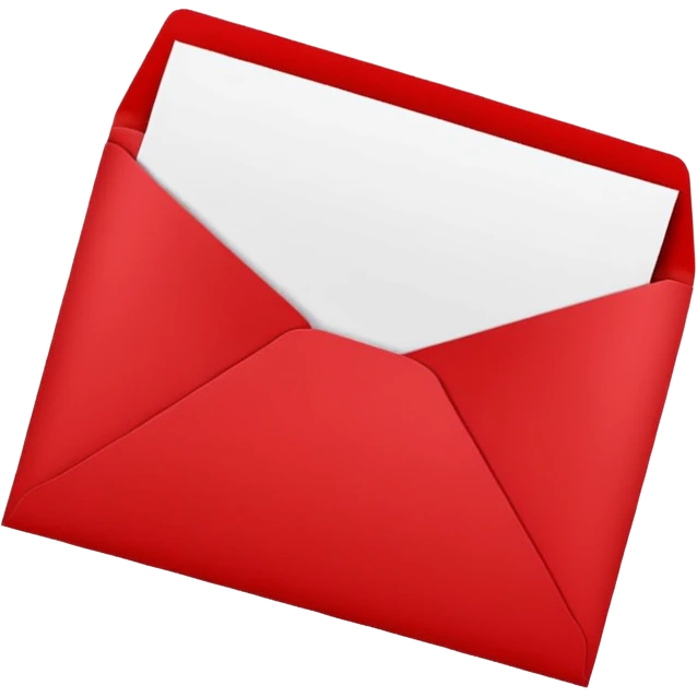 red greeting card with envelope emoji