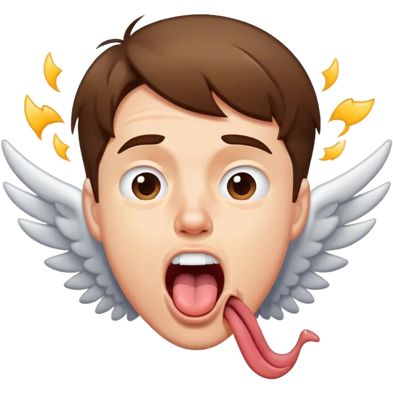 a sas guy with him flicking his tongue out and spit flying everywhere emoji