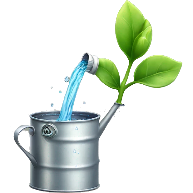 water can watering a small sprout emoji