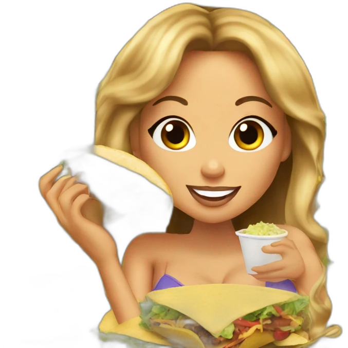 mariah carey eating taco emoji
