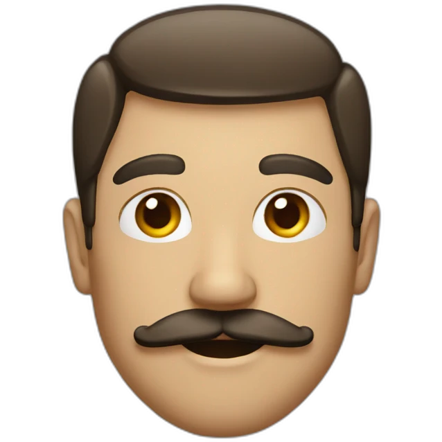 Guy with square mustache emoji