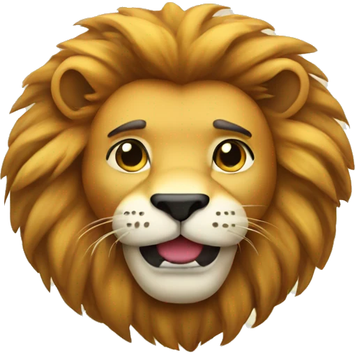 Lion with mustache emoji