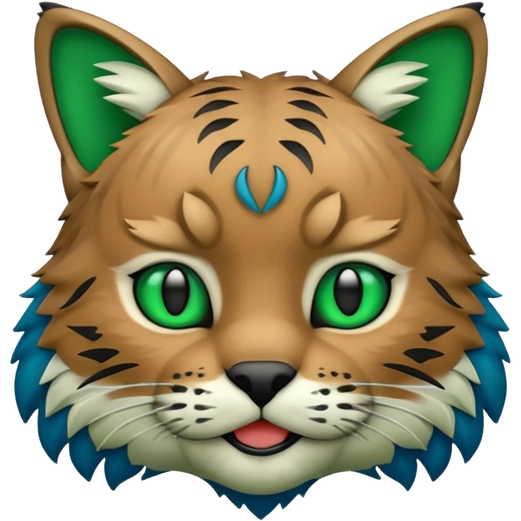 Georgia College and State University Bobcat green and blue mascot emoji copy and paste emoji