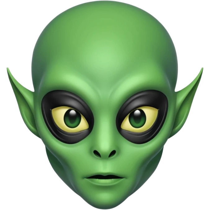 an alien with mask and 
 emoji