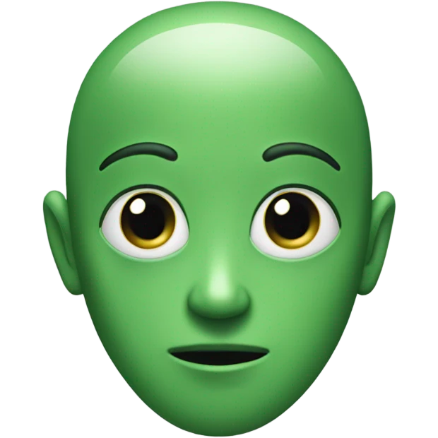 An alien emoji with a green-colored head. emoji