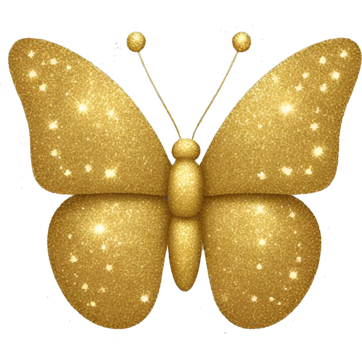 gold-glitter-butterfly emoji