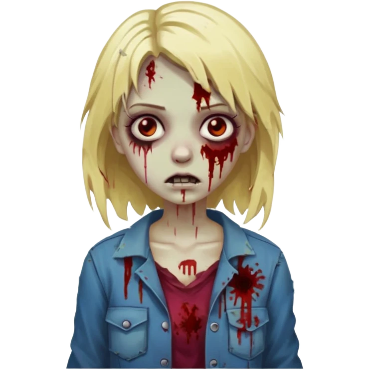 girl zombie with blonde hair emoji