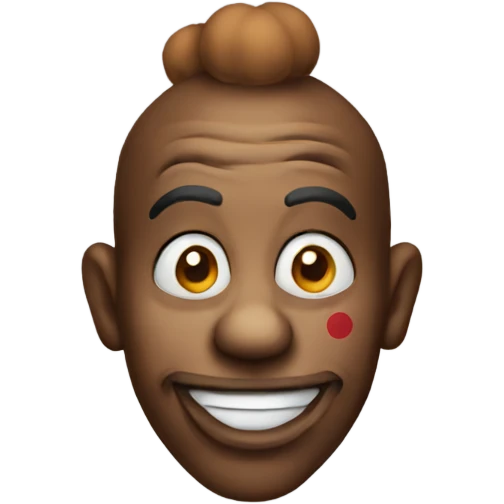 Brown clown emoji