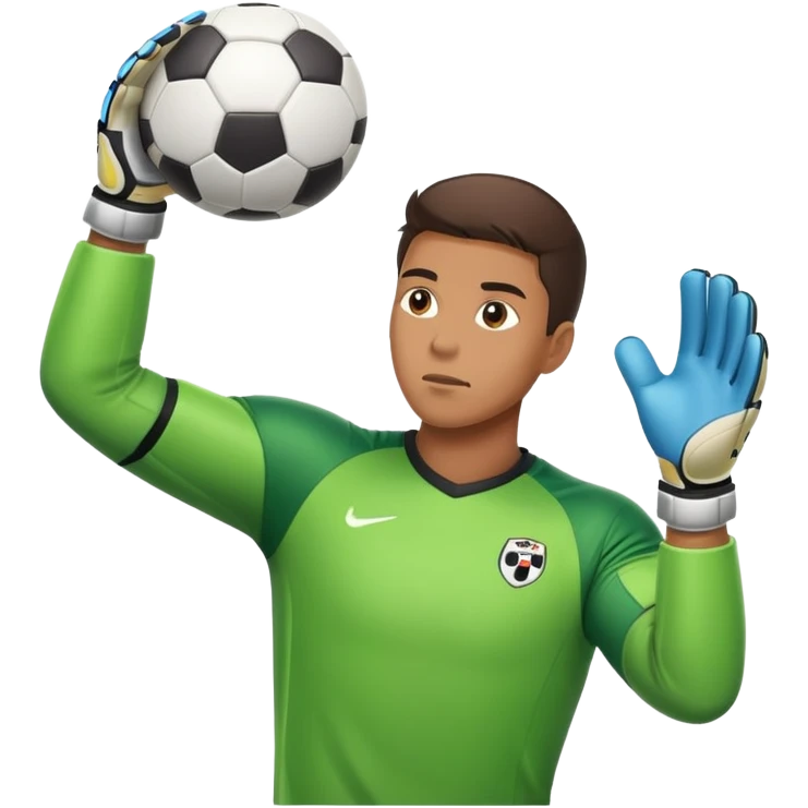 football goalkeeper catching ball emoji