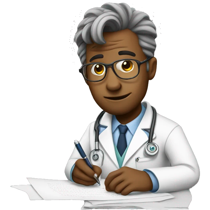 the doctor is writing a letter emoji