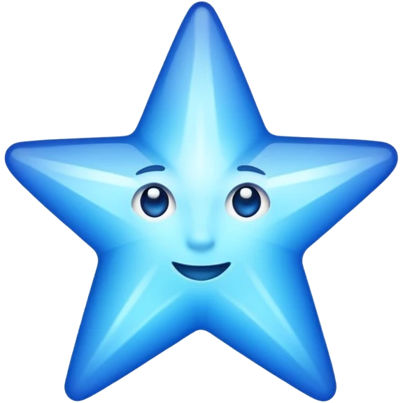 Make a shining bright blue star emoji