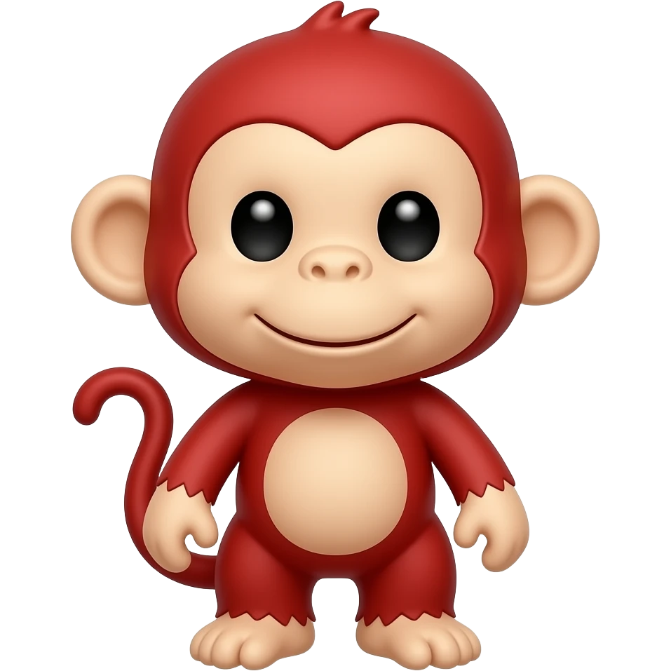 stuffed red monkey emoji