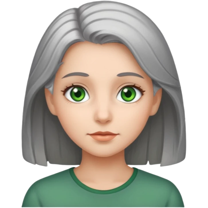
girl with gray hair highlights emoji