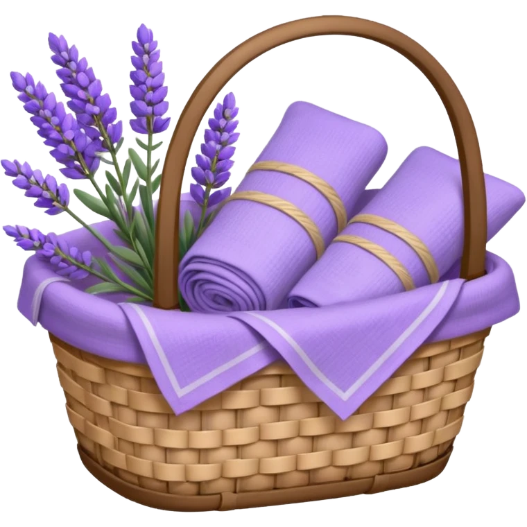 Basket of linens and lavender emoji