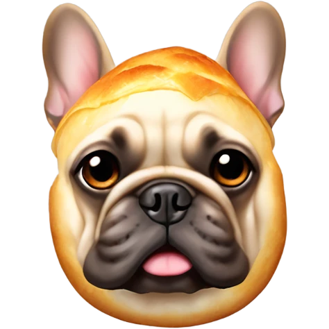 French bulldog that looks like a baked potato emoji