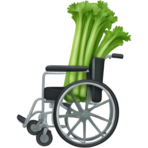 A celery stick in a wheelchair emoji
