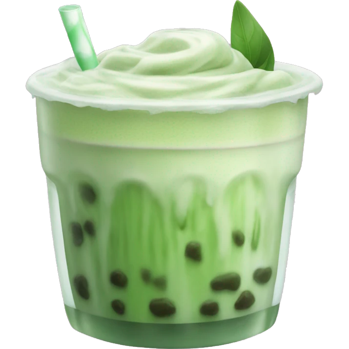 iced matcha latte, aesthetic emoji