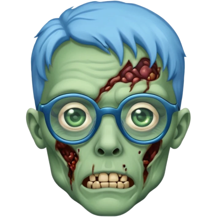 zombie with blue glasses emoji