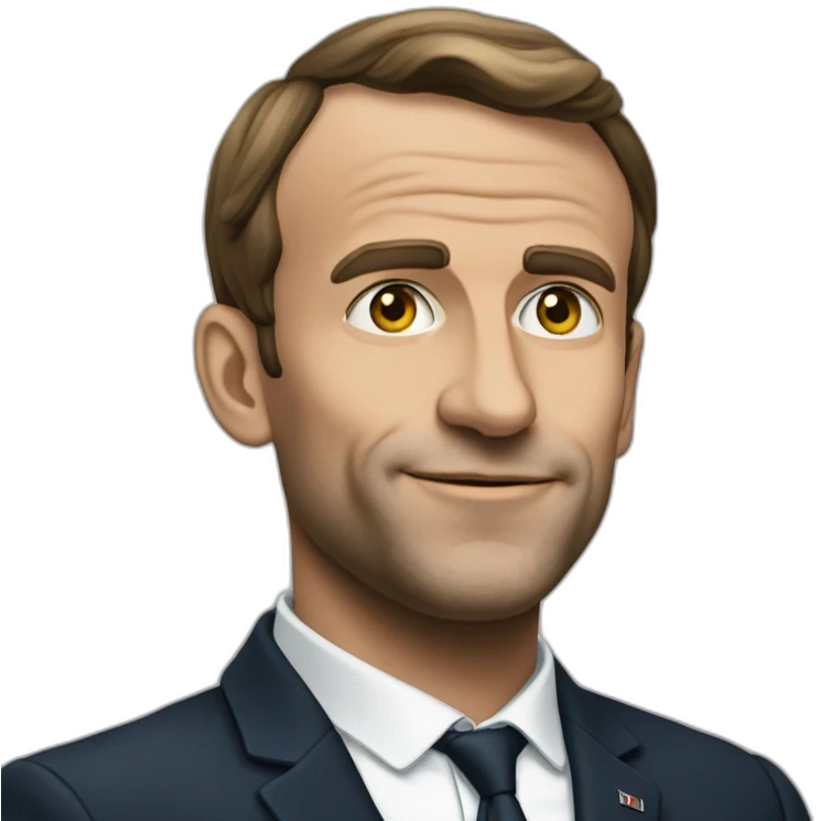 Macron buvant du coca emoji