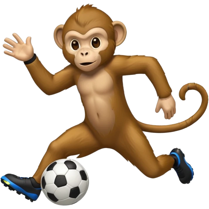 Quiero hacer a un mono jugando futbol emoji