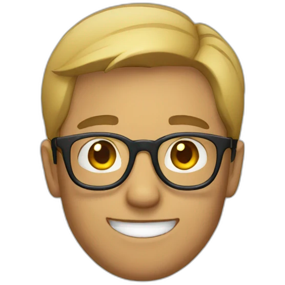 a guy with glasses emoji