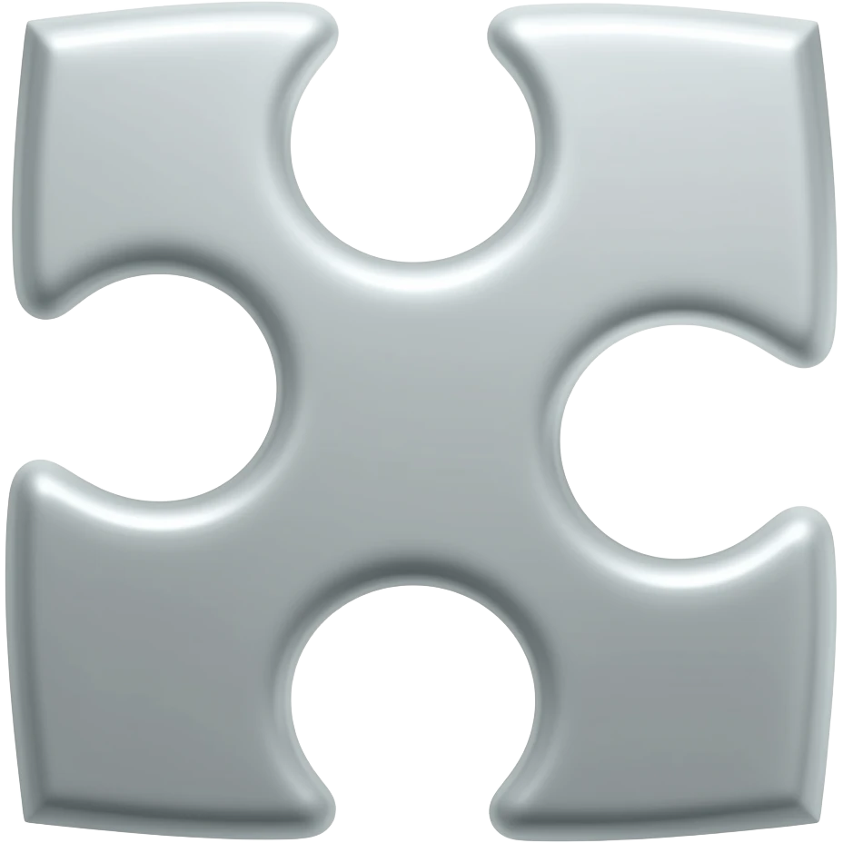 one puzle part with only one gap emoji