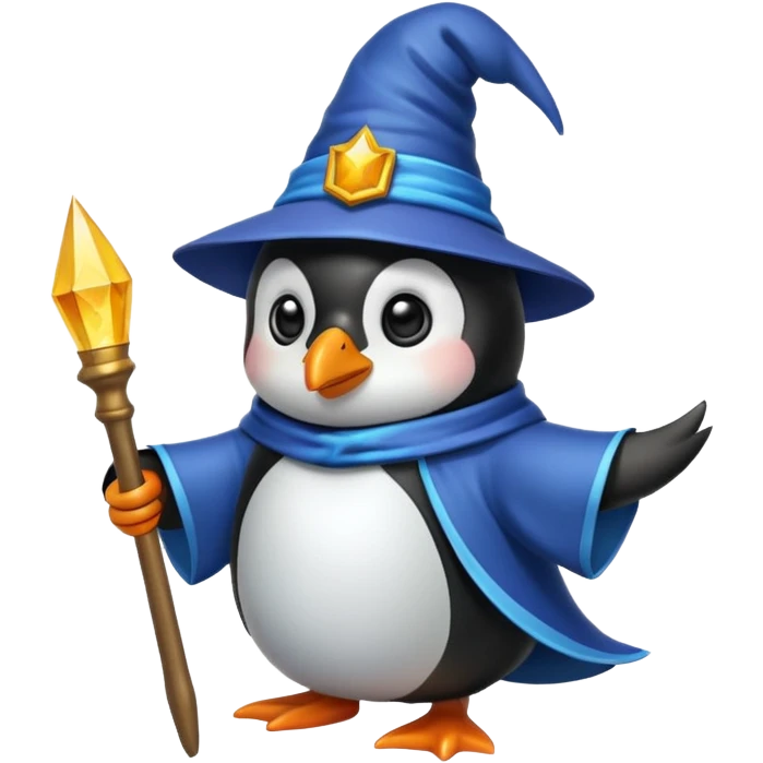 Penguin Wizard emoji