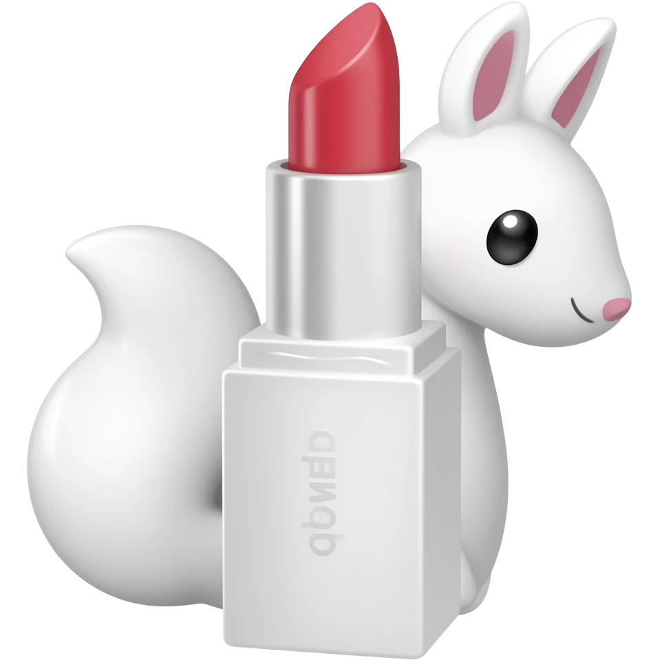 Make me a cute lipstick sticker. That’s al white and looks like a drawing emoji
