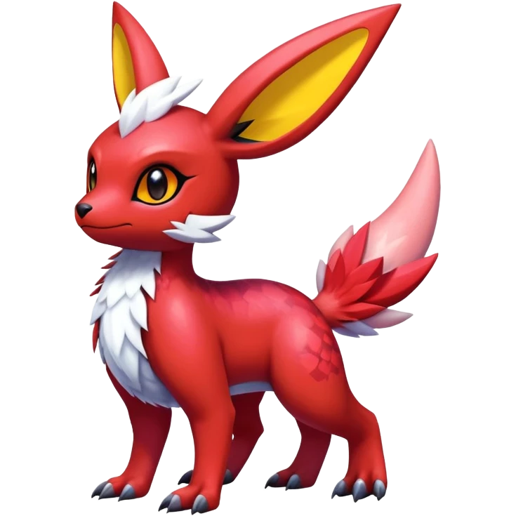  Cute Shiny Exotic Colorful Guilmon-Latias-Koraidon-Umbreon-Fakémon-hybrid-creature (full body)  emoji