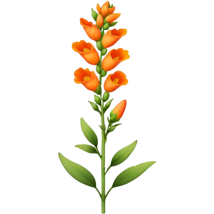 single Snapdragon, straight stem emoji