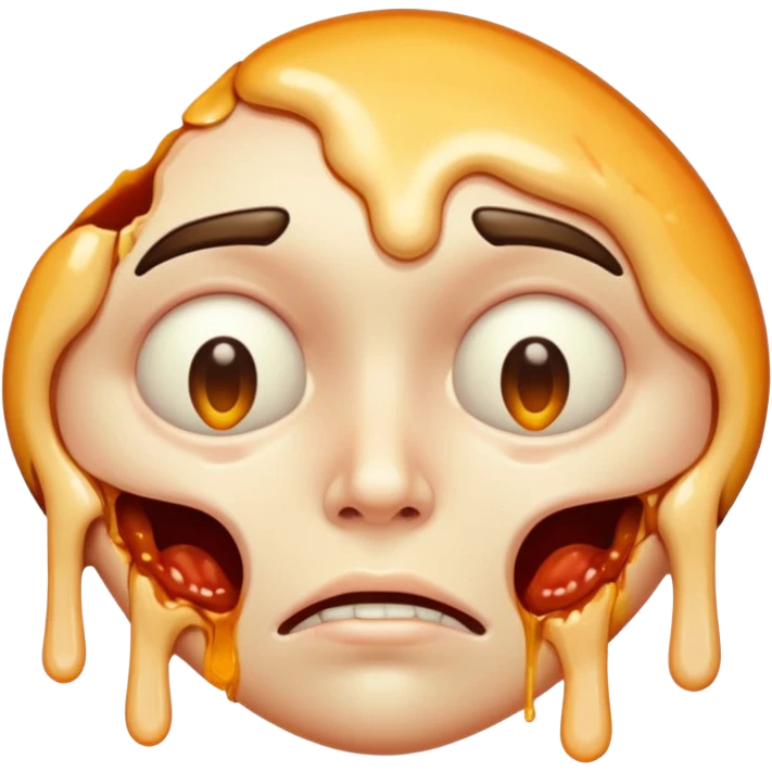 Very melted face emoji