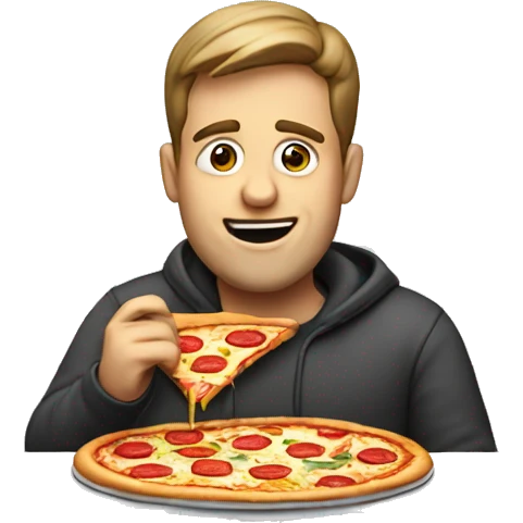 IT guy eating pizza emoji