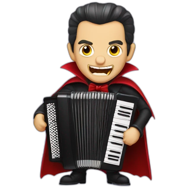 Dracula qui fait de l'accordéon emoji