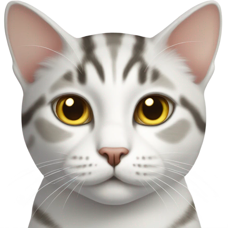 White and tabby cat emoji