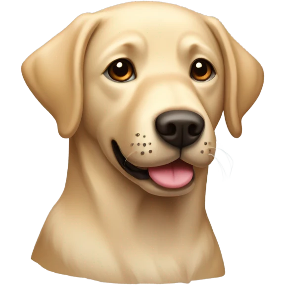 Beige spikey hair Labrador retriever  emoji