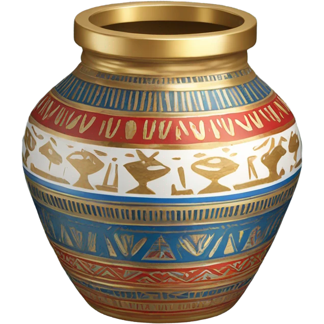 jar gold white blue red egypt emoji
