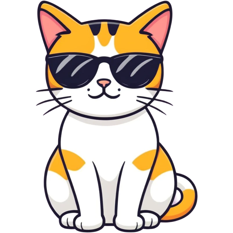 Cat with sunglasses emoji