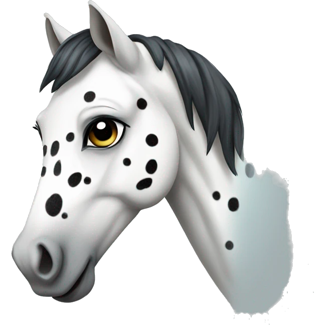 white speckled horse emoji