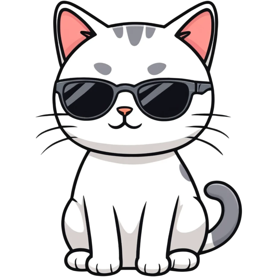 Cat with sunglasses emoji